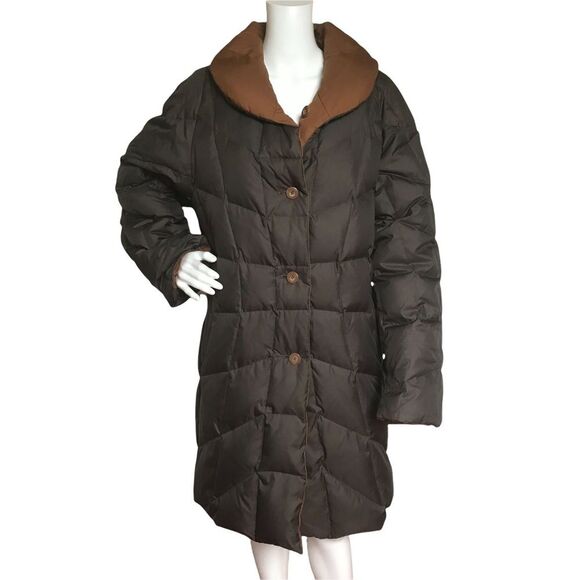 Vintage Schneiders Salzburg Coat Reversible Down Filled Sz 10 - Picture 6 of 16